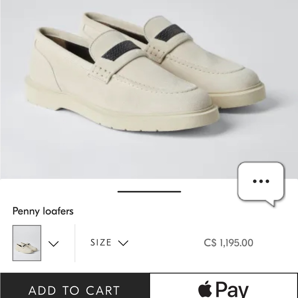 Penny Loafers - Cream with Black Accent